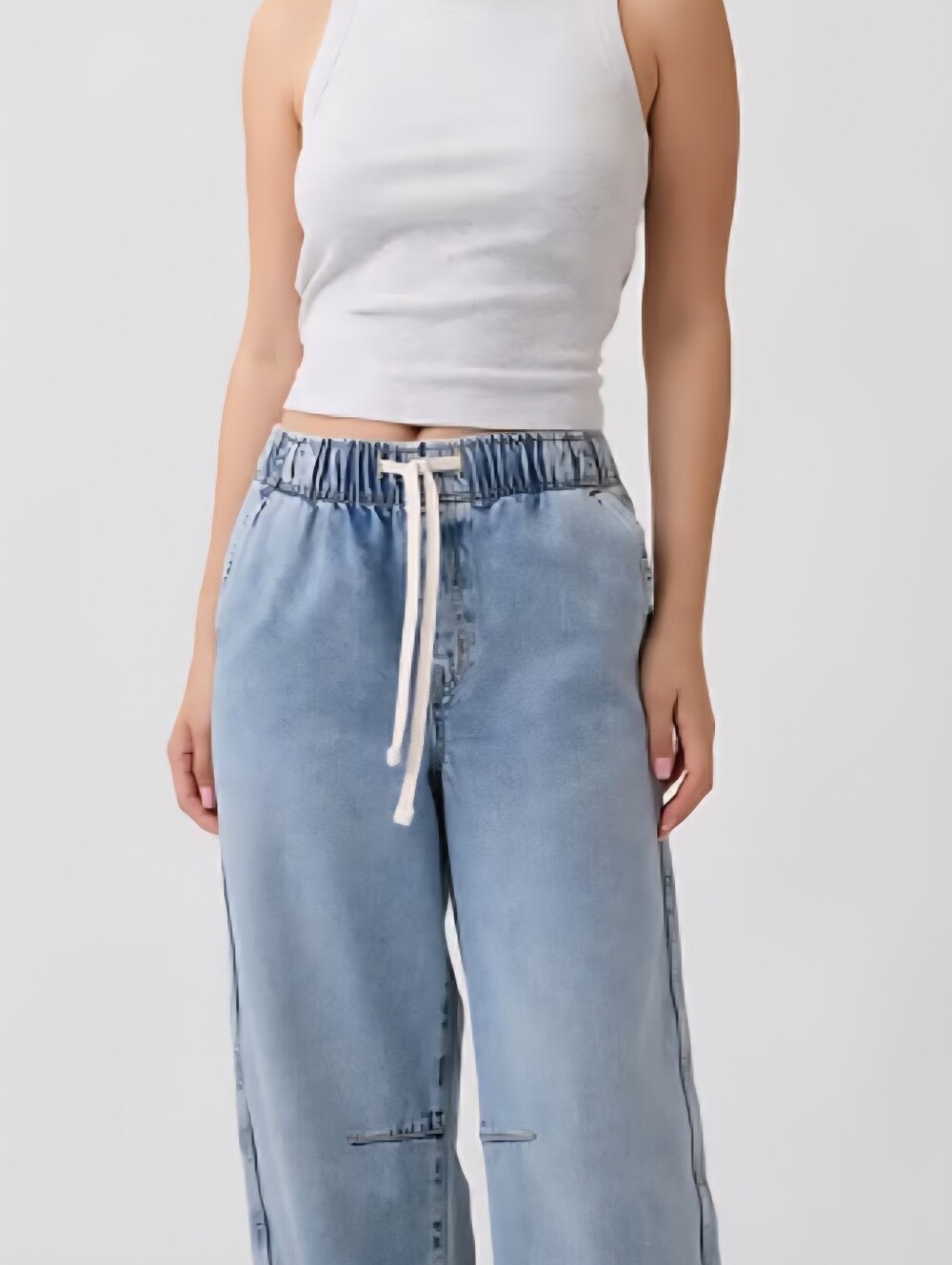 GAP Mid Rise SuperSoft Pull-On Barrel Jeans Sz M - Picture 12 of 13